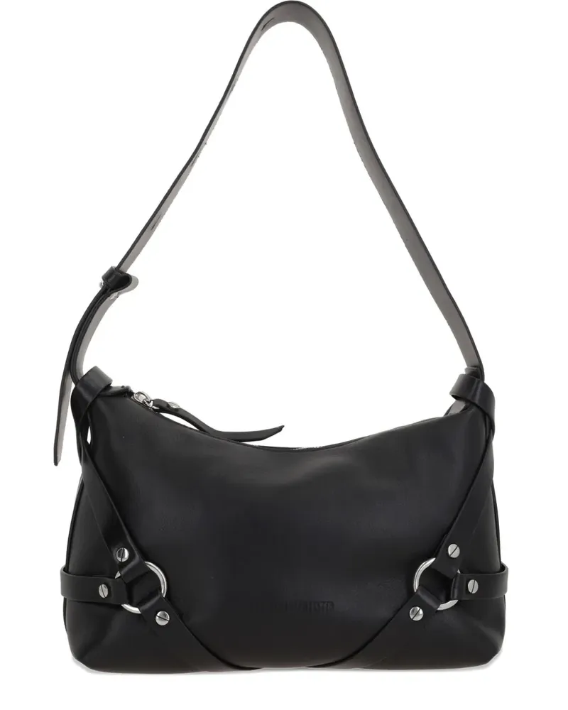 Ann Demeulemeester Schultertasche mit Harness-Detail - Schwarz Schwarz