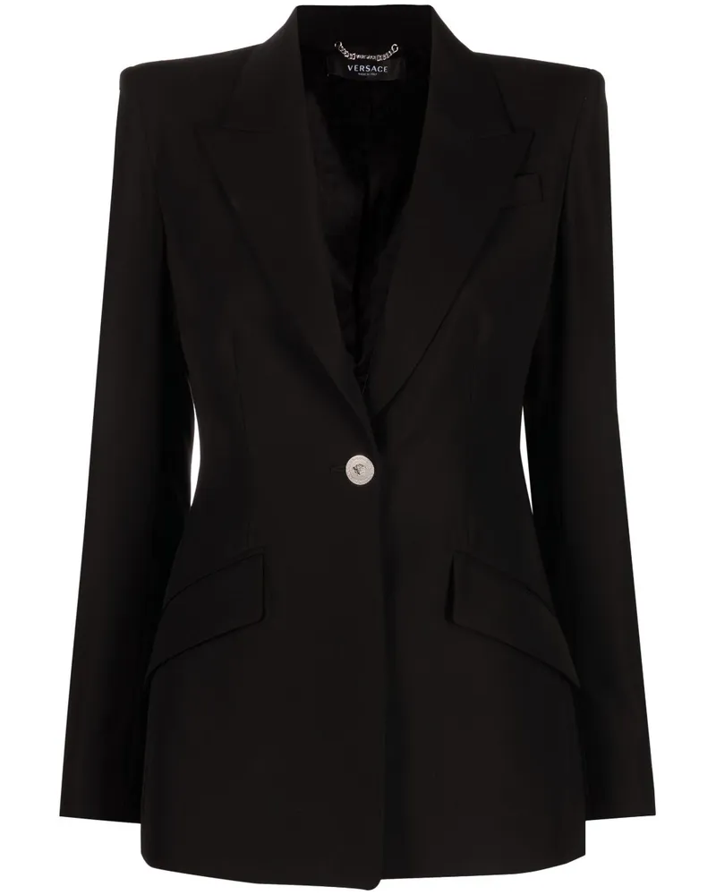 Versace Einreihiges Sakko - Schwarz Schwarz
