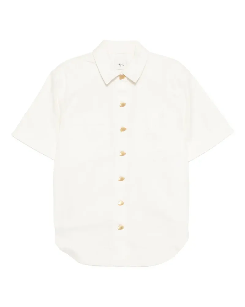 Aje. Halo embroidered shirt - Nude Nude