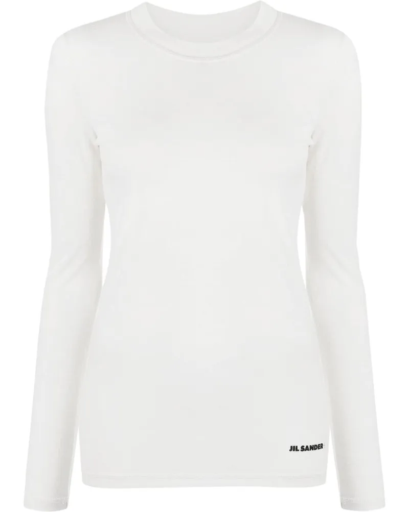 Jil Sander Langarmshirt mit Logo-Print - Nude Nude