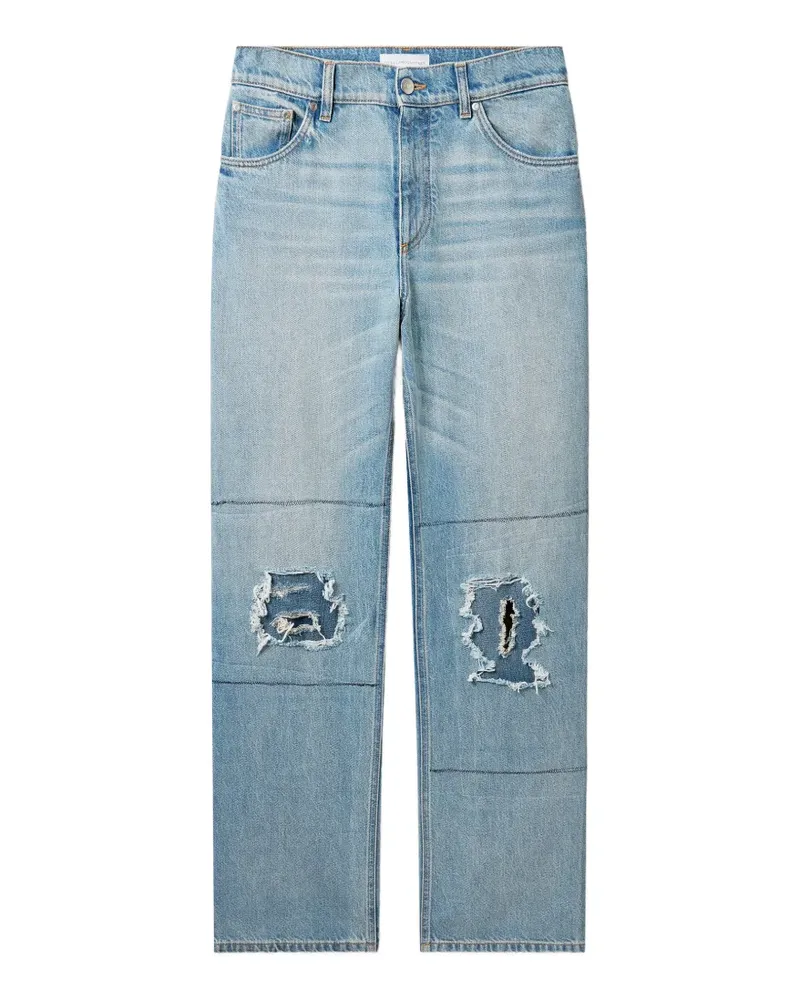 Stella McCartney Patchwork-Jeans im Distressed-Look - Blau Blau