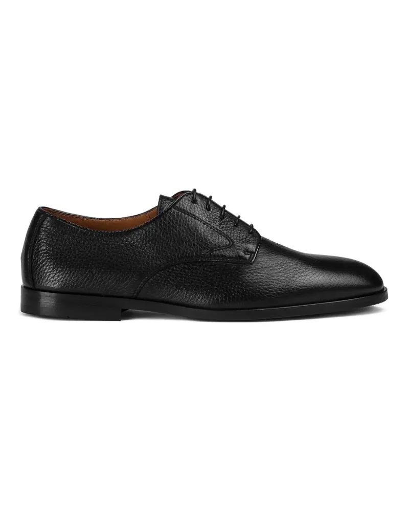 Doucal´s grainy leather Derby shoes - Schwarz Schwarz