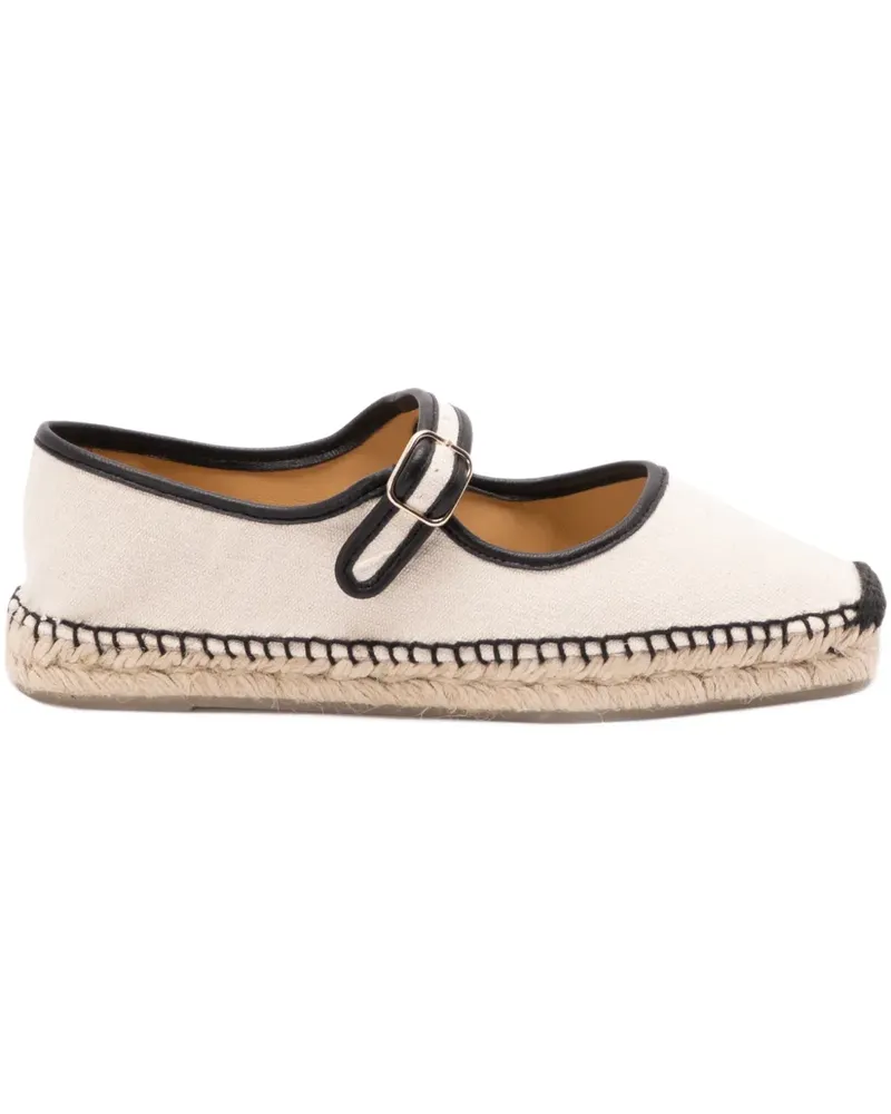 Castañer buckled piped espadrilles - Nude Nude