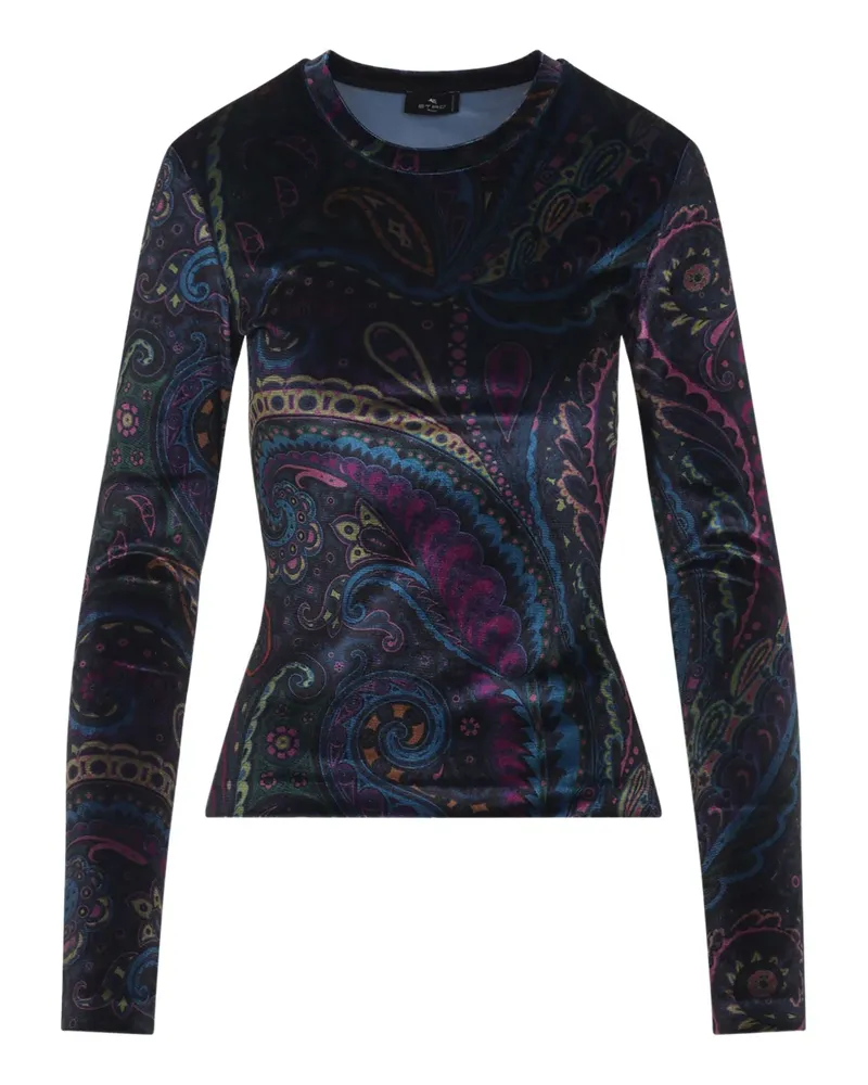 Etro T-Shirt mit Paisley-Print - Schwarz Schwarz