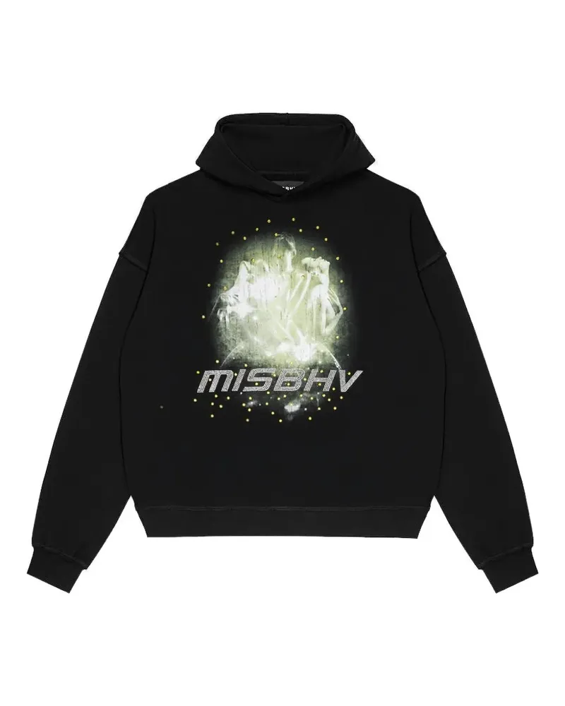 MISBHV Hoodie mit kristallverziertem Print - Schwarz Schwarz