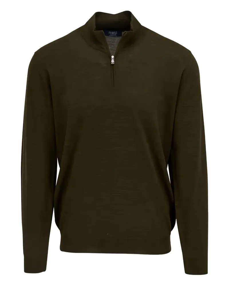 Fedeli Pullover mit Reißverschluss - Grün Grün