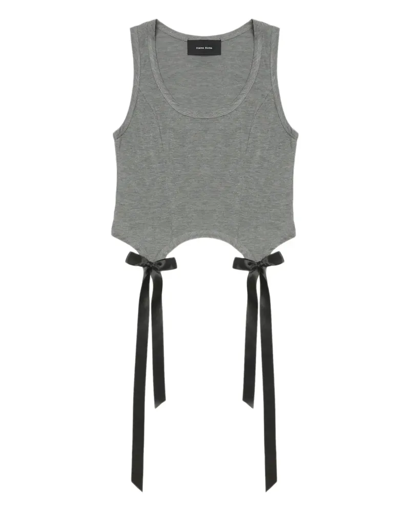 Simone Rocha Bustier mit Schleife - Grau Grau