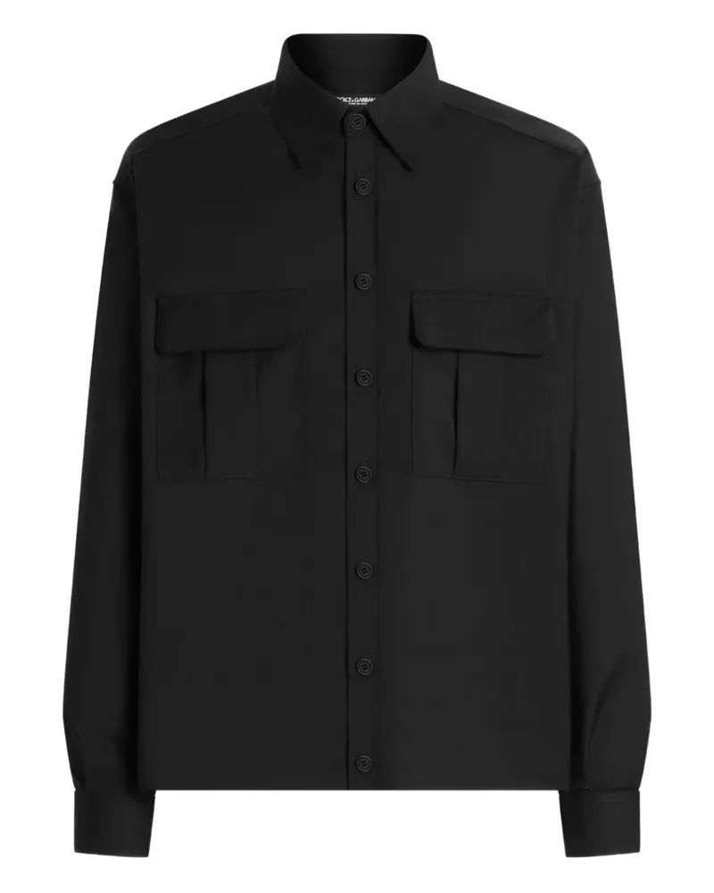 Dolce & Gabbana Langärmeliges Hemd - Schwarz Schwarz