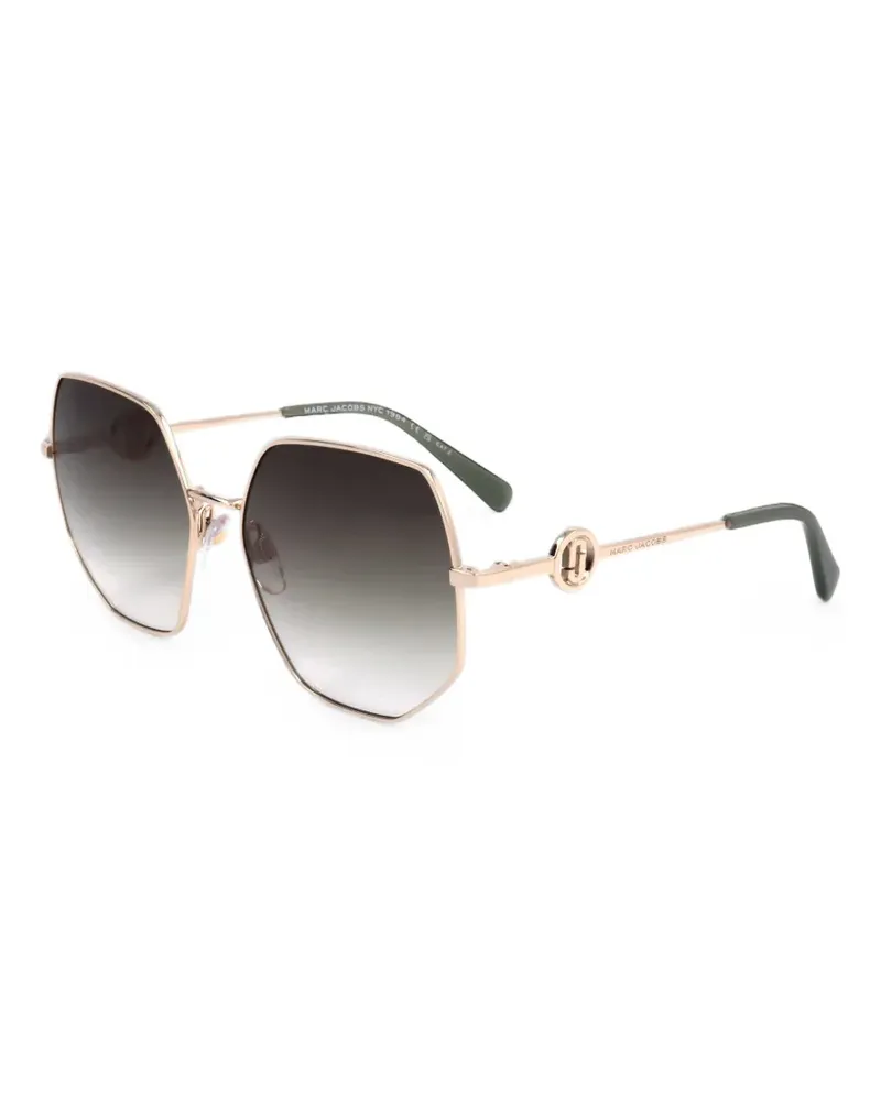 Marc Jacobs Sonnenbrille mit geometrischem Gestell - Gold Gold