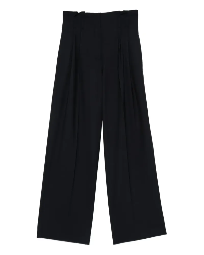 Semicouture Hose mit weitem Bein - Blau Blau