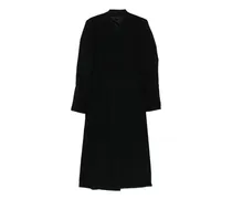 Wollmantel mit Überlappungsnaht - Schwarz