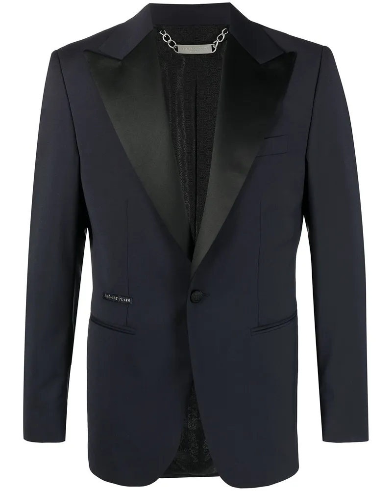 Philipp Plein Schmales Iconic Sakko - Blau Blau