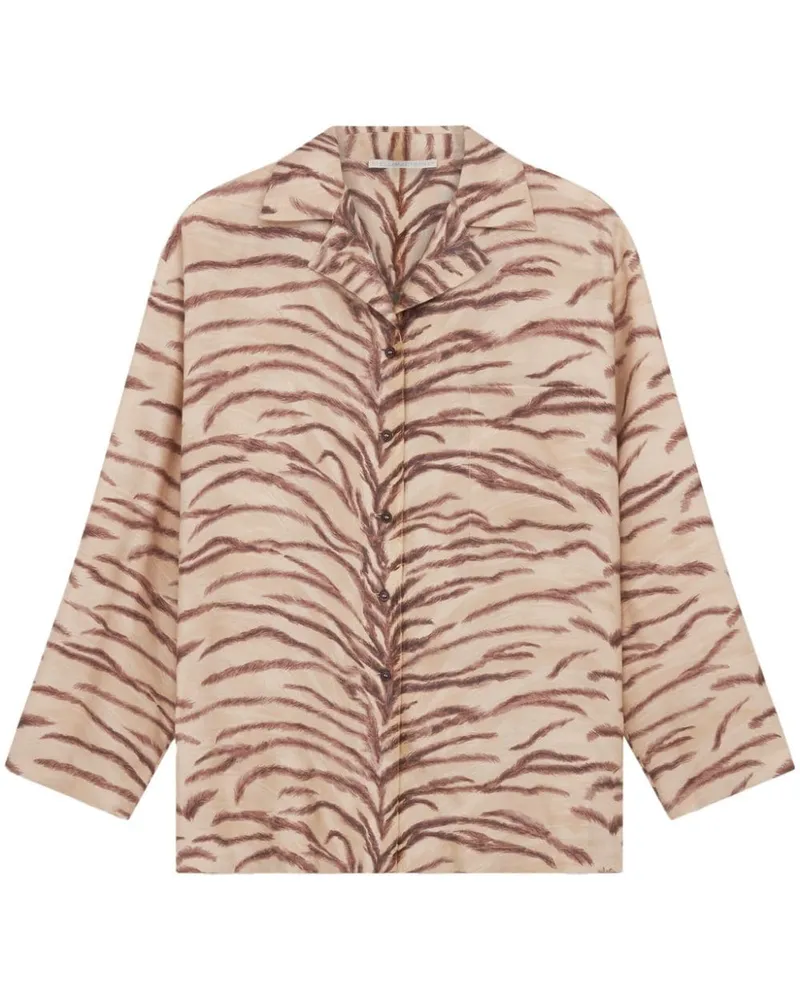 Stella McCartney Hemd mit Tiger-Print - Nude Nude
