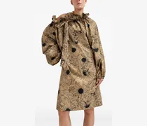 Minikleid mit Blumen-Print - Braun