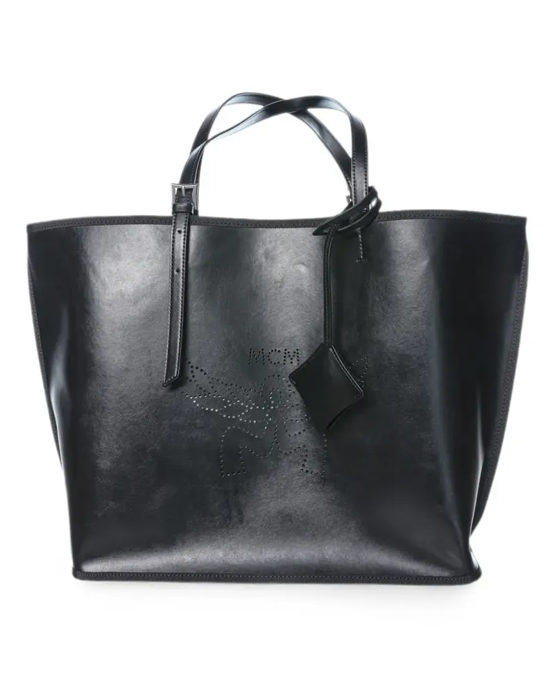 MCM Himmel perforated tote bag - Schwarz Schwarz