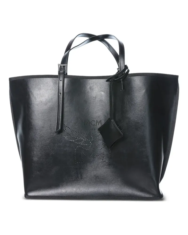 MCM Himmel perforated tote bag - Schwarz Schwarz