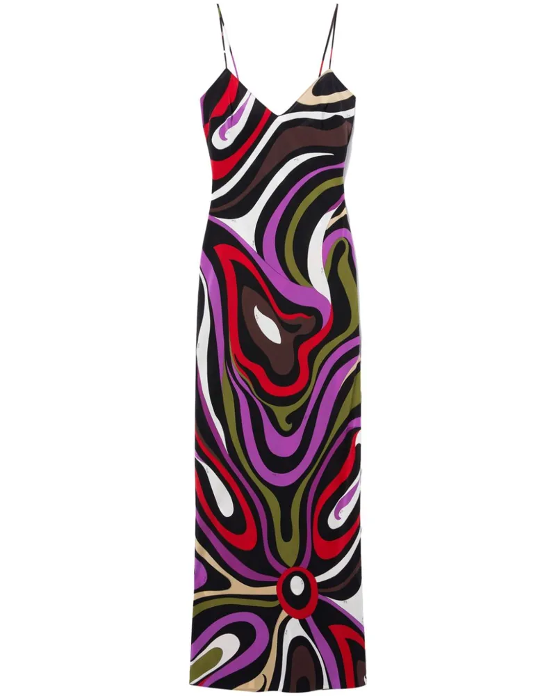 Emilio Pucci Seidenkleid mit Marmo-Print - Rosa Rosa