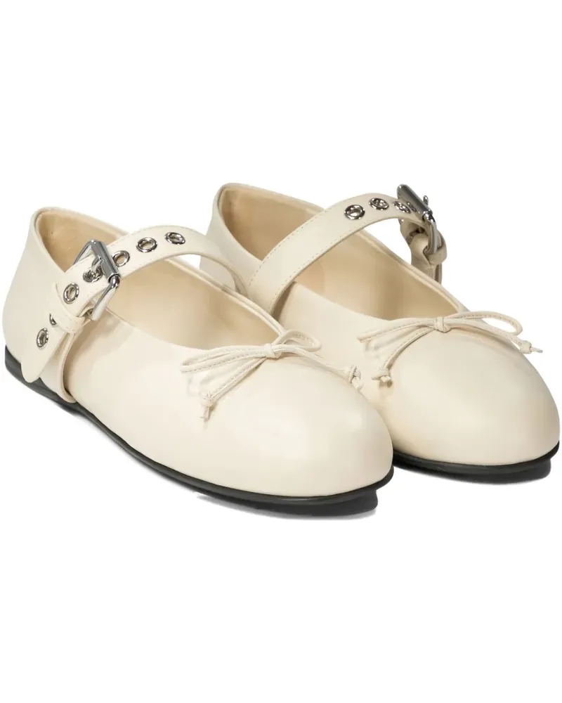 Miu Miu Ballerinas mit Schnallenschleife - Nude Nude