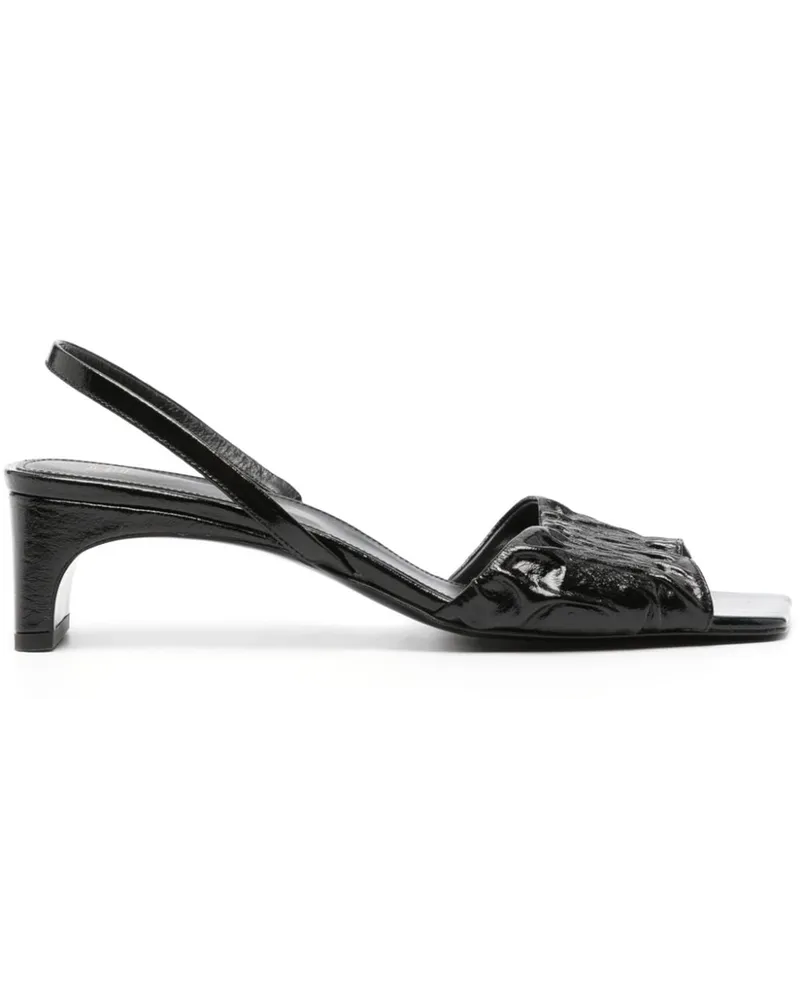 Totême The Gathered Sandalen 50mm - Schwarz Schwarz