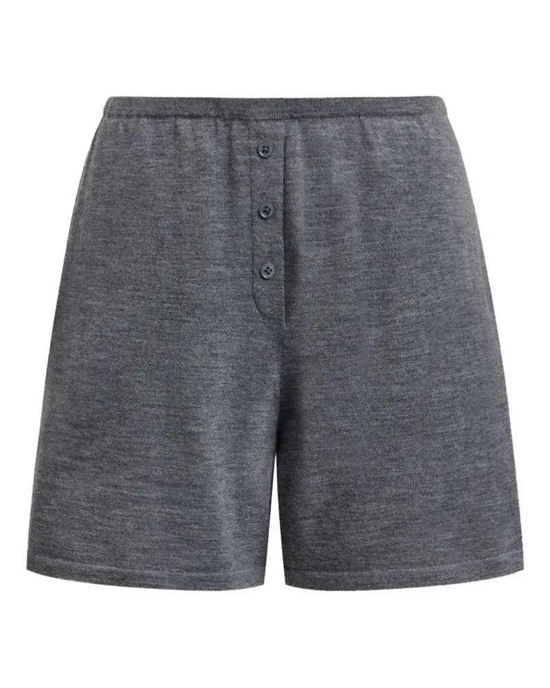 12 STOREEZ Shorts mit elastischem Bund - Grau Grau
