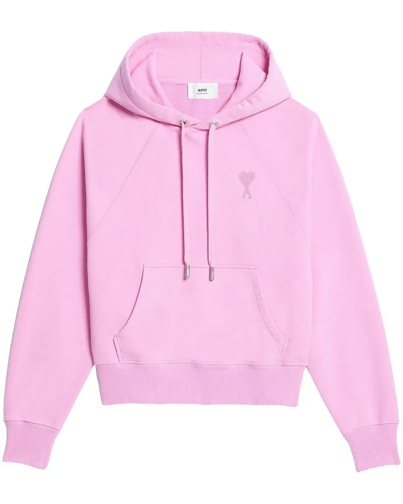 AMI Paris Ami de Coeur Hoodie Rosa