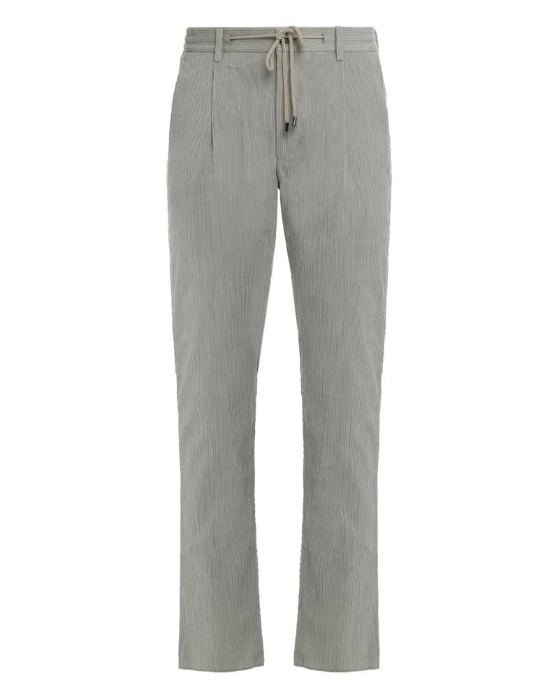 MOORER Anton corduroy drawstring trousers - Grau Grau