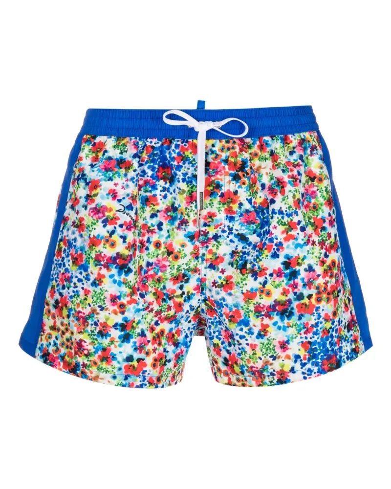 Dsquared2 Badeshorts mit Blumen-Print - Blau Blau