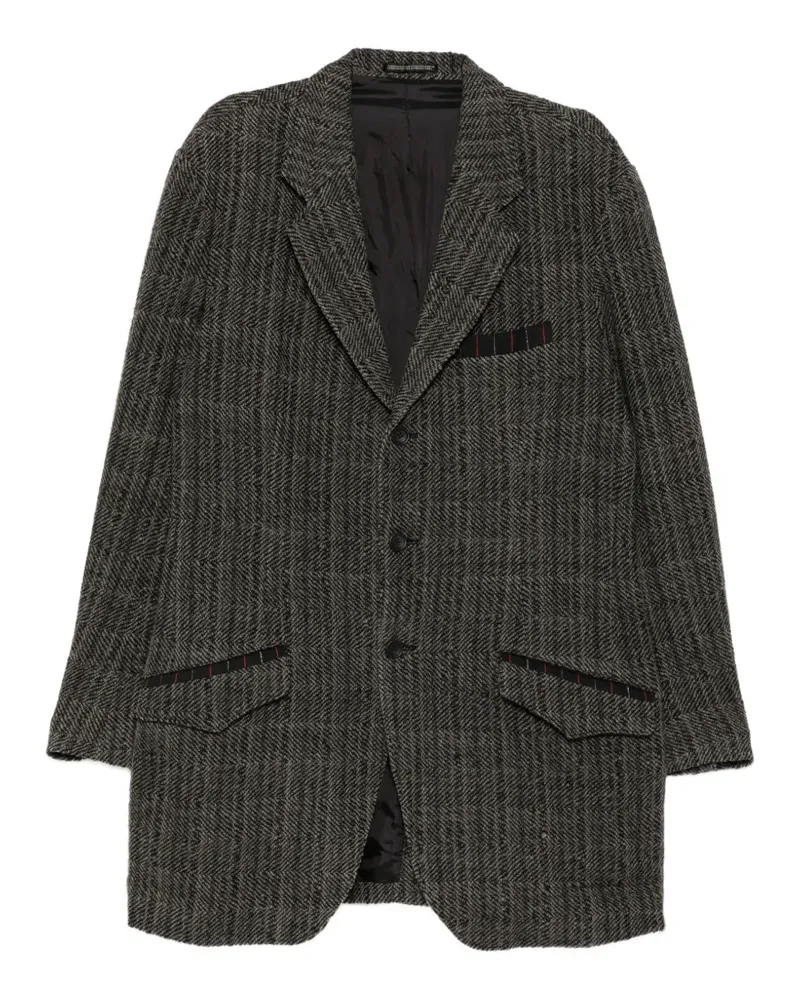Yohji Yamamoto Sakko mit Fischgrätenmuster - Grau Grau