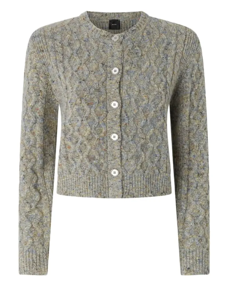 Pinko Cardigan mit Zopfmuster - Grau Grau