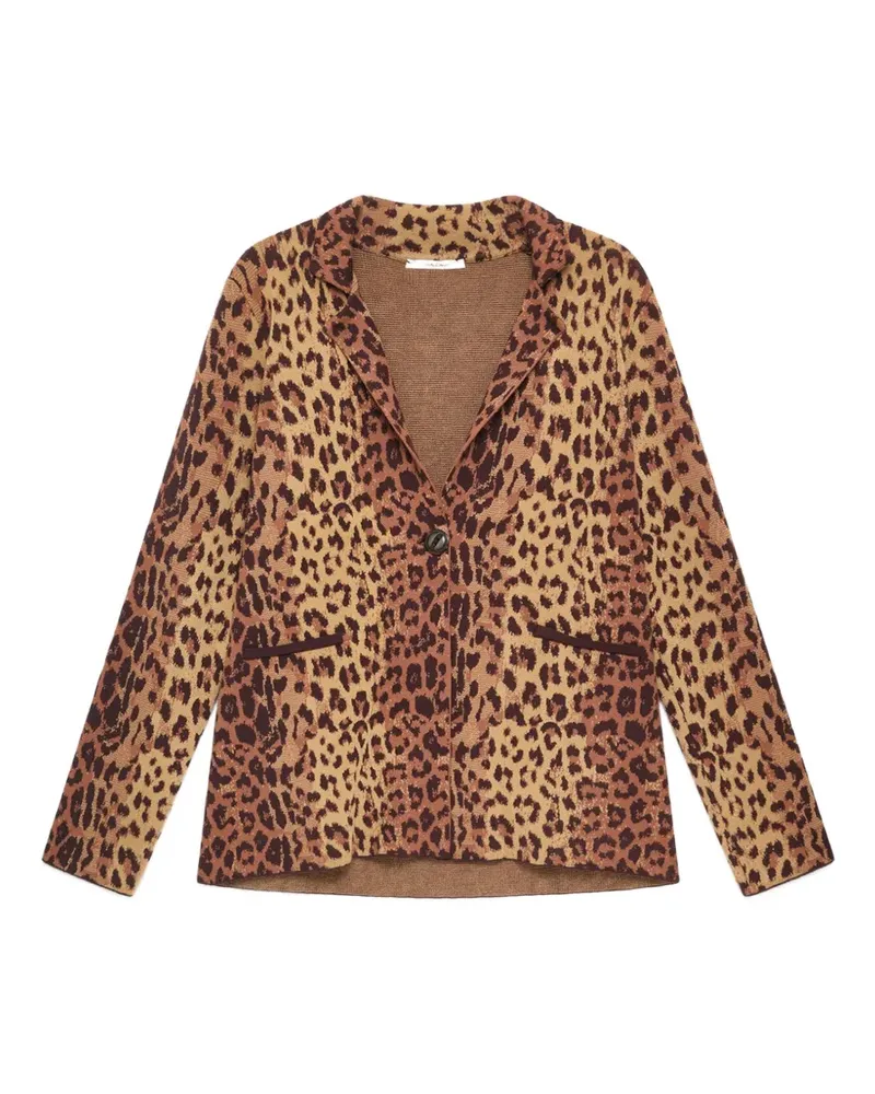 Maliparmi Blazer mit Leopardenprint - Braun Braun