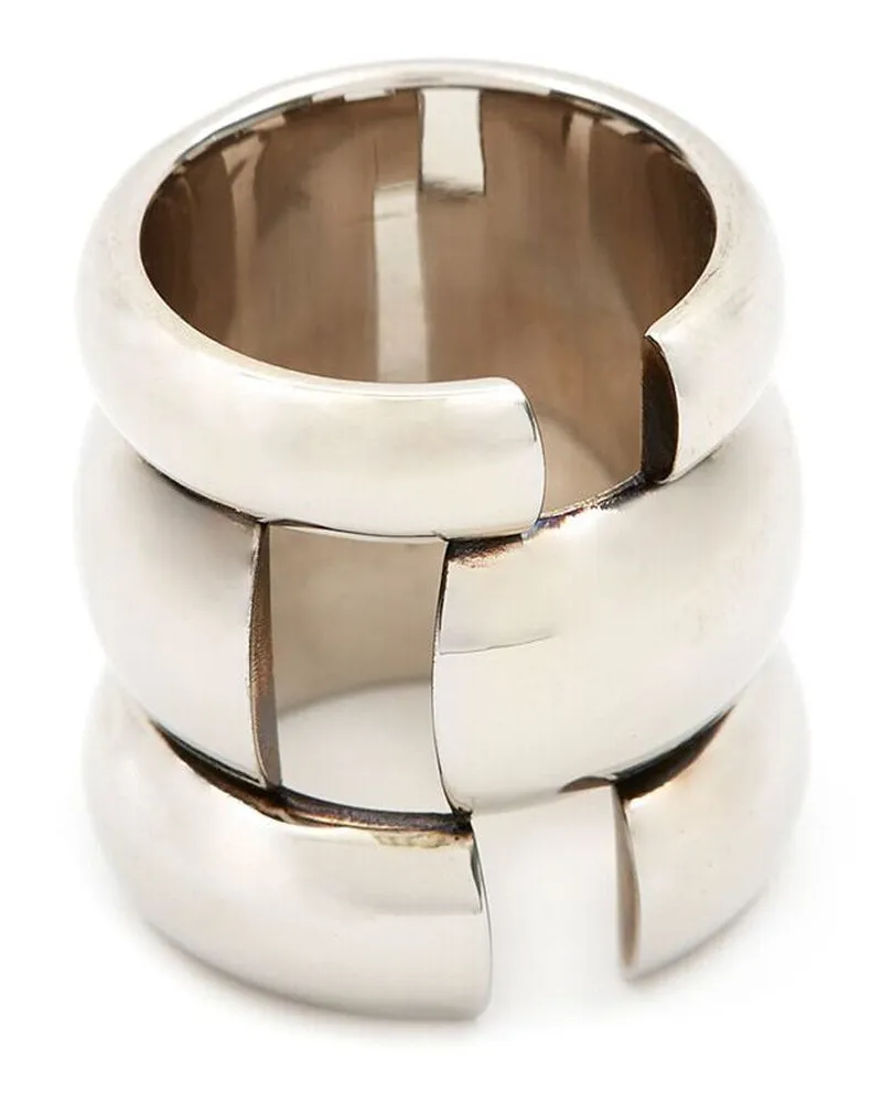Alexander McQueen Broken Ring - Silber Silber