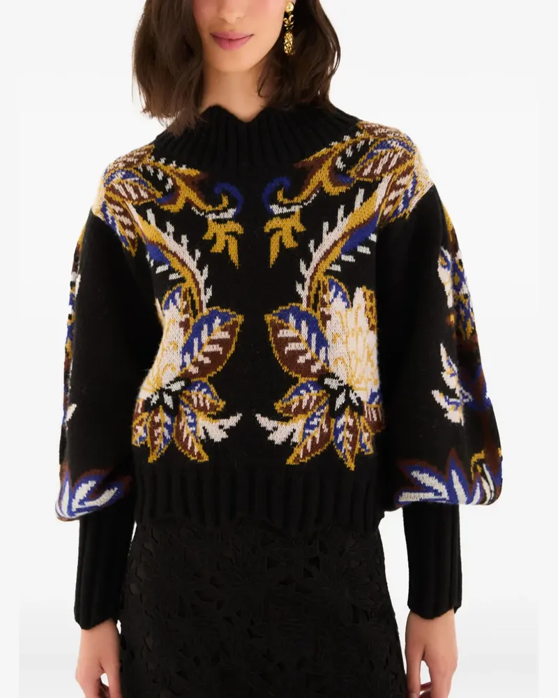 FARM Rio floral sweater - Schwarz Schwarz