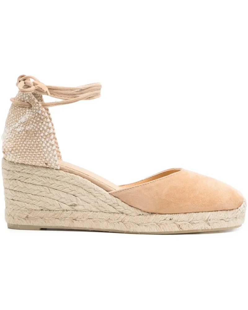 Castañer CARINA tie ankle espadrilles - Nude Nude
