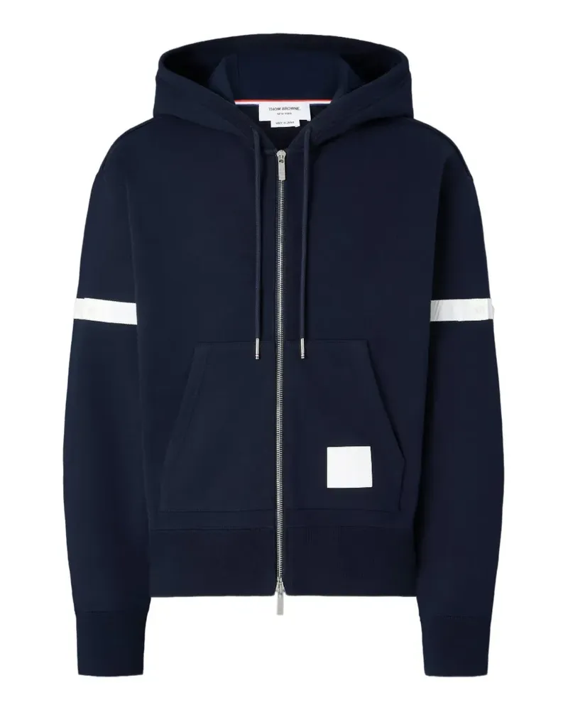 Thom Browne Hoodie mit Loopback-Armband - Blau Blau