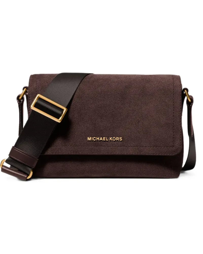 Michael Kors Hudson mini suede messenger bag - Braun Braun