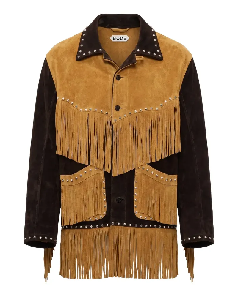 BODE stud-embellished fringed jacket - Braun Braun