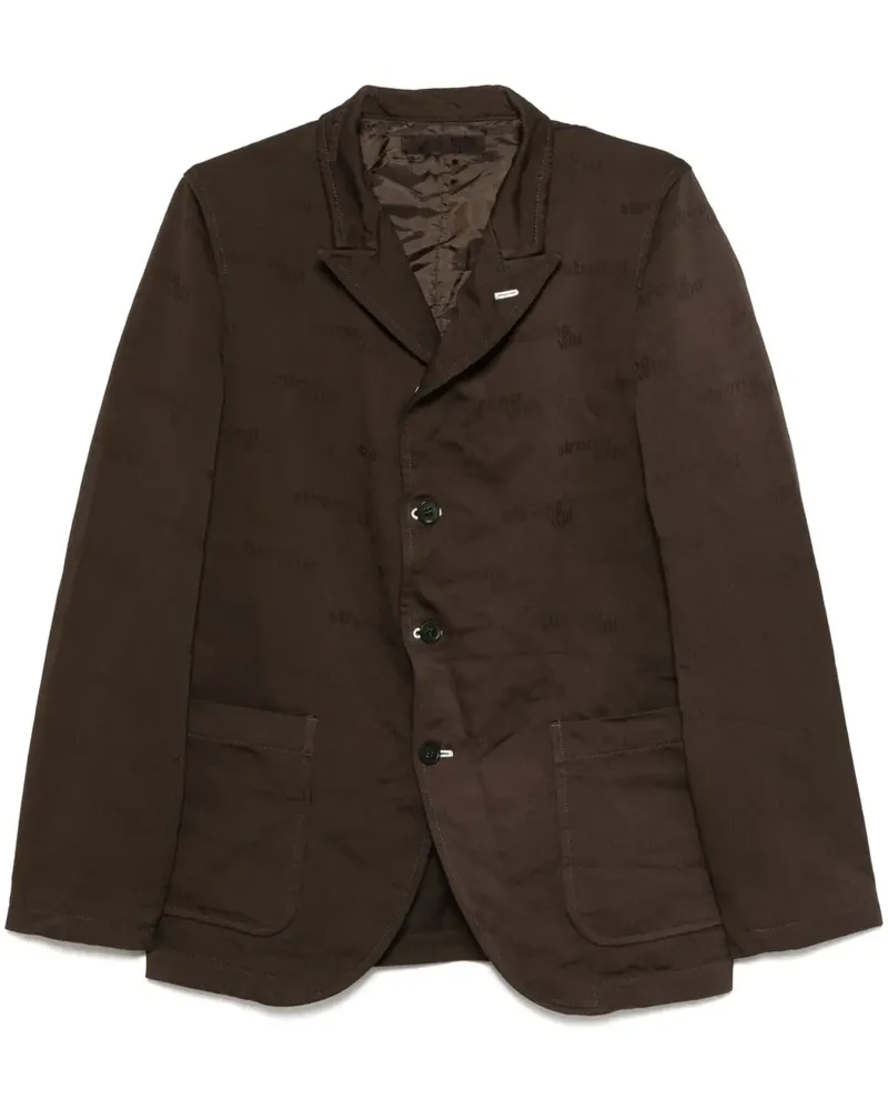 Comme des Garçons Sakko mit Jacquardmuster - Grün Grün