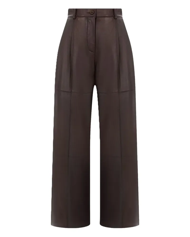 P.A.R.O.S.H. Hose aus Leder - Braun Braun