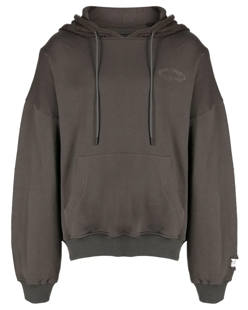 Mostly Heard Rarely Seen Hoodie mit Zopfmuster - Grau Grau