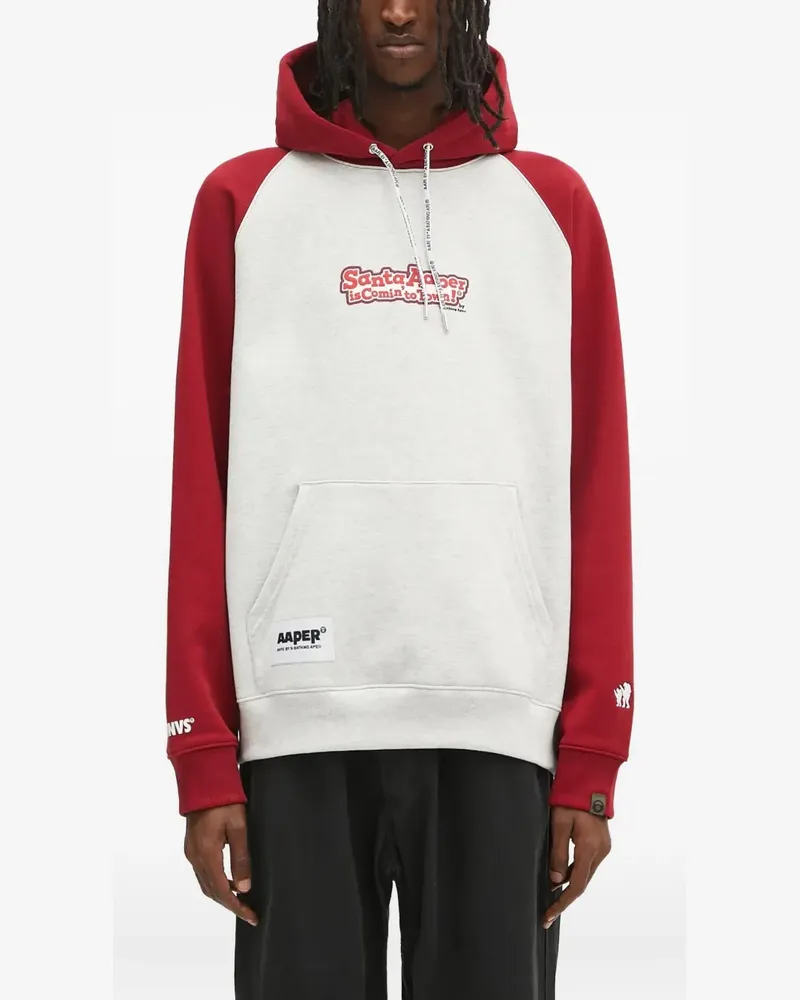BAPE Hoodie mit grafischem Print - Grau Grau