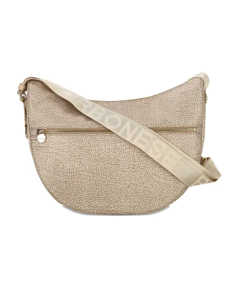 Borbonese Mittelgroße Luna Schultertasche - Nude Nude