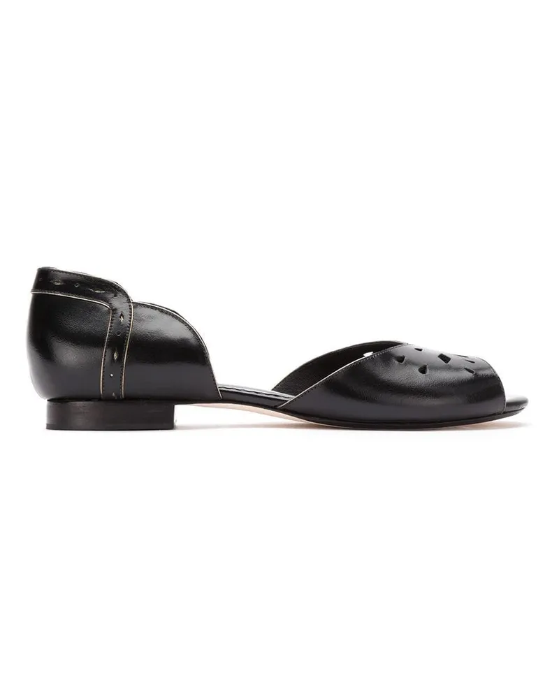 Sarah Chofakian leather ballerinas Schwarz