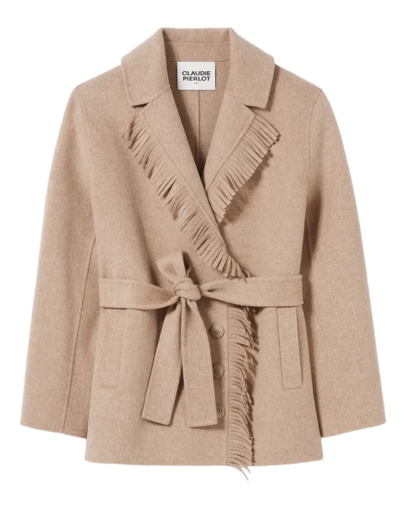 Claudie Pierlot Mantel mit Gürtel - Nude Nude
