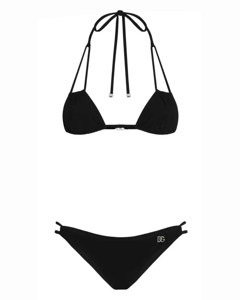 Dolce & Gabbana Bikini mit DG - Schwarz Schwarz