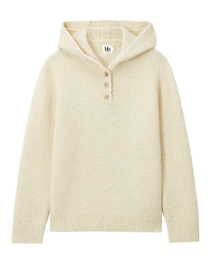 b+ab Geknöpfter Hoodie - Nude Nude