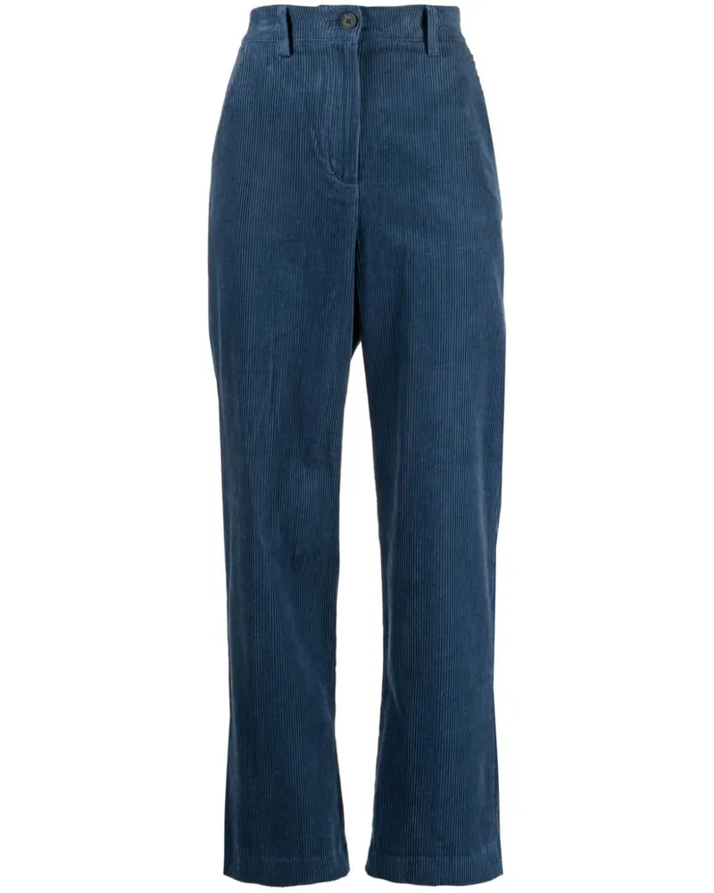 STUDIO TOMBOY straight-leg corduroy trousers Blau