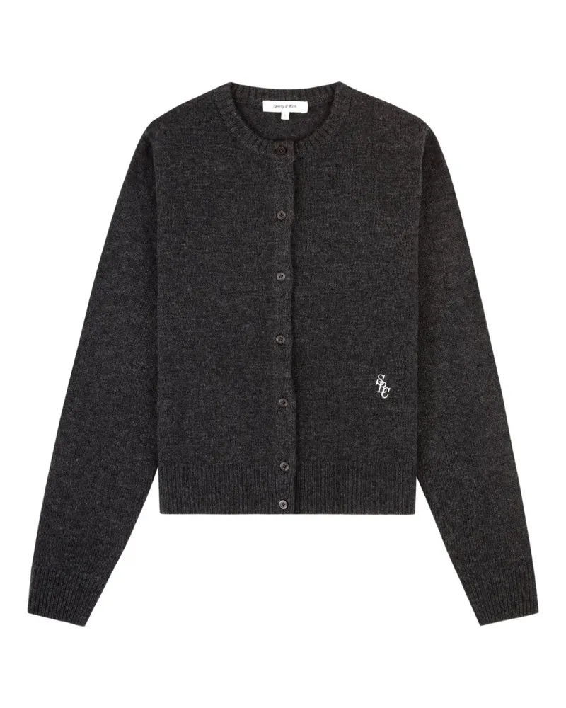 SPORTY & RICH Cardigan mit Knöpfen - Grau Grau