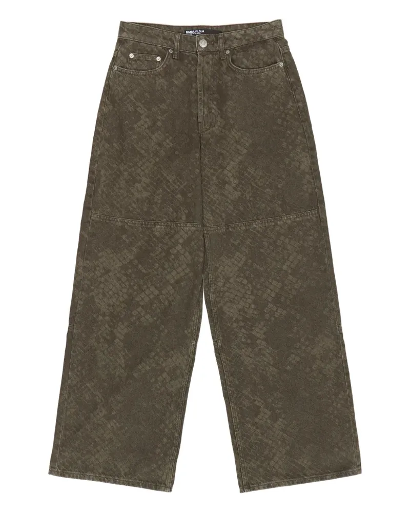 BIMBA Y LOLA Jeans mit Schlangenmuster - Braun Braun