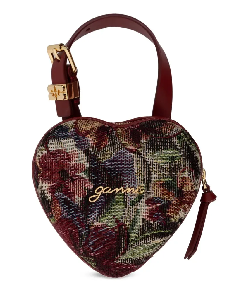 Ganni Nano Tapestry Tote Bag - Rot Rot
