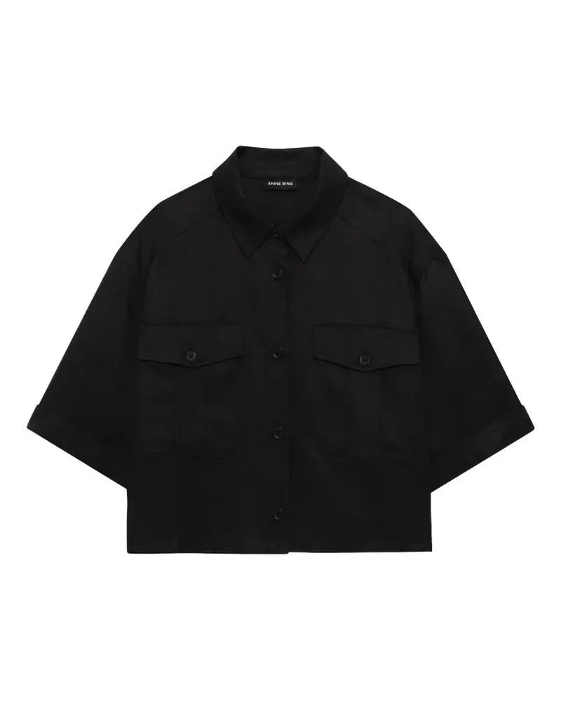 Anine Bing Edith short-sleeve shirt - Schwarz Schwarz